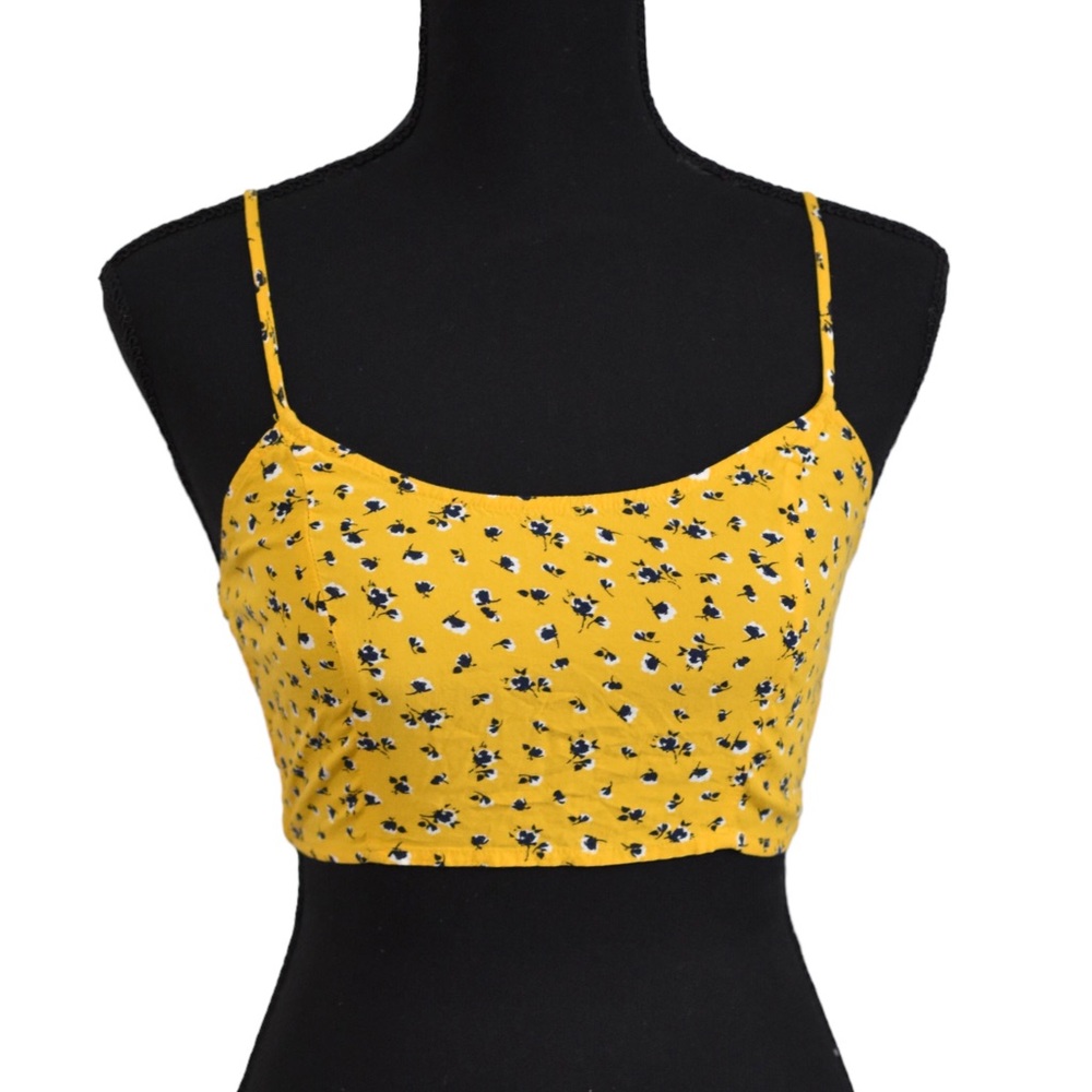 Forever 21 Yellow Floral Crop top Bralette top